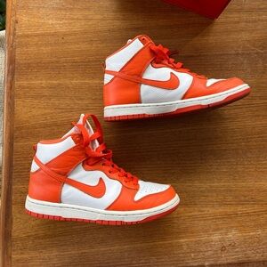 Nike Women’s High-Top Sneakers in Orange and White